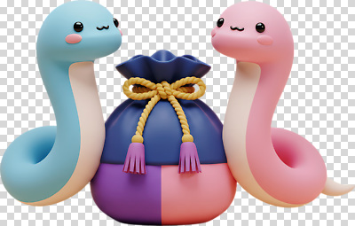 모양 편집이미지 캐릭터 디자인 분홍색 컬러 놀이 장식 파란색 장난감 귀여움 표현 뱀 만화 보따리 PNG 컨셉 파충류 파일형식