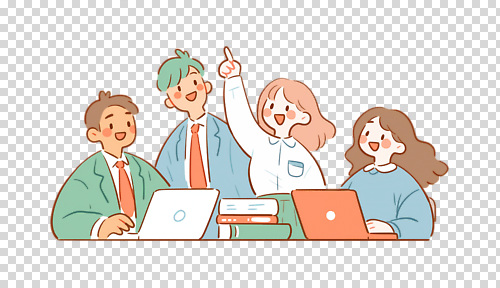 직업 컨셉 회사 비즈니스 관계 말하기 파일형식 사무실 동료 아이디어 협력 작업 대화 스크린 소통 토론 모션 직장 전문직 편집이미지 PNG