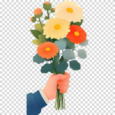 식물 편집이미지 손 꽃잎 꽃 상징 컬러 꽃다발 자연 생명 선물 기쁨 조화 PNG 뷰티풀 감정 신체부위 생태계 파일형식