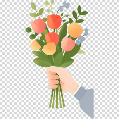 식물 편집이미지 손 꽃 감정 컬러 꽃다발 자연 선물 이벤트 축하 화사함 PNG 뷰티풀 생동감 컨셉 신체부위 생태계 파일형식