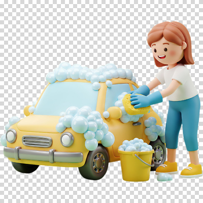 자연요소 여자 감정 어린이 육상교통 놀이 파일형식 세차 자동차 소녀 거품 스펀지 물 청소 즐거움 모션 장난감 컬러 소꿉놀이 편집이미지 PNG