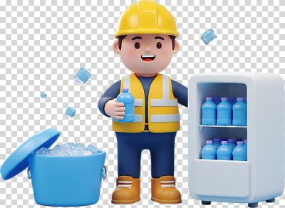 편집이미지 음료 누끼 소풍 얼음 건설현장 작업 안전모 물병 직원 냉장고 PNG 자연요소 건설업 야외활동 가전제품 헬멧 안전장비 물통 파일형식