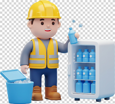 편집이미지 음료 휴식 작업복 누끼 여름 얼음 안전모 시원함 물병 오브젝트 준비 냉장고 PNG 아이템 작업자 청량음료 자연요소 옷 계절 컨셉 가전제품 헬멧 안전장비 물통 파일형식