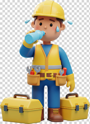 모델 편집이미지 남자 건축 휴식 작업복 누끼 물 노란색 벨트 공구 더위 헬멧 물병 땀 PNG 작업자 자연요소 잡화 옷 컬러 컨셉 날씨 사람 도구 보호장비 물통 파일형식