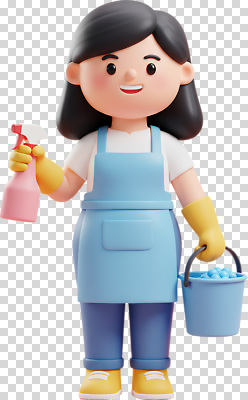 편집이미지 캐릭터 어린이 집안 친절 작업복 미소 누끼 생활 우정 청소도구 청소 즐거움 준비 정리 분무기 PNG 옷 감정 실내 표정 사람 친구 도구 파일형식