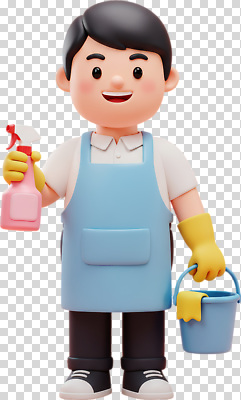 편집이미지 직업 캐릭터 남자 모션 미소 누끼 장난감 청결 청소도구 청소 세제 양동이 준비 그림 PNG 표정 사람 도구 위생 파일형식