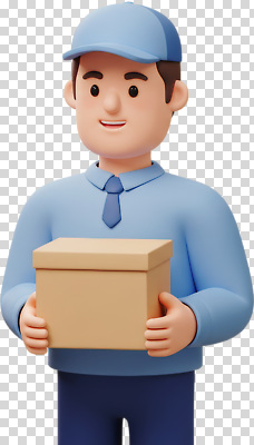 편집이미지 직업 캐릭터 유니폼 대화 누끼 일상 상자 배달원 상품 고객 배송 서비스 장면 PNG 옷 말하기 라이프 파일형식