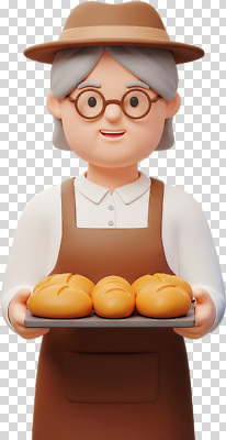 편집이미지 캐릭터 전통 디자인 할머니 음식 빵 아이디어 요리 미소 누끼 그래픽 장식 귀여움 고객 파란배경 애니메이션 PNG 여자 노년 백그라운드 컨셉 표정 파란색 파일형식