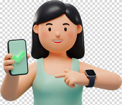 편집이미지 캐릭터 손 표시 기술 일상 생활 전자제품 스마트폰 이모티콘 PNG 편리함 스마트워치 컨셉 라이프 신체부위 핸드폰 스마트기기 웨어러블 파일형식