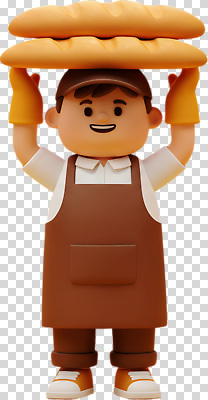 편집이미지 직업 캐릭터 남자 음식 빵 요리 웃음 누끼 사각형 주방 시간 작업 만화 즐거움 애니메이션 PNG 도형 감정 표정 사람 파일형식