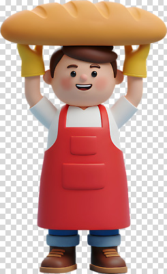 편집이미지 캐릭터 손 디자인 남자 행복 음식 빵 요리 미소 누끼 빨간색 귀여움 조리복 그림 PNG 제빵사 직업 감정 컬러 컨셉 유니폼 표정 사람 신체부위 파일형식