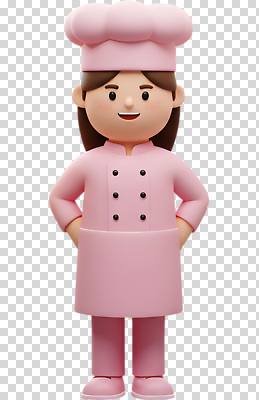 편집이미지 캐릭터 인형 분홍색 요리 웃음 누끼 장식 귀여움 주방 요리사 오브젝트 PNG 요리준비 아기자기 직업 컬러 컨셉 표정 준비 파일형식
