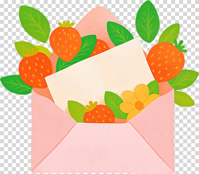 식물 감정 컬러 컨셉 농업 과일 생태계 파일형식 딸기 꽃 편지 봉투 분홍색 장식 메시지 사랑 그림 디자인 자연 소통 수확 편집이미지 PNG