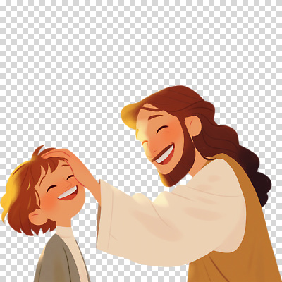 편집이미지 행복 감정 어린이 따뜻함 사랑 웃음 기쁨 만남 표현 예수 PNG 긍정적 유대감 상호작용 컨셉 표정 사람 신_종교 파일형식