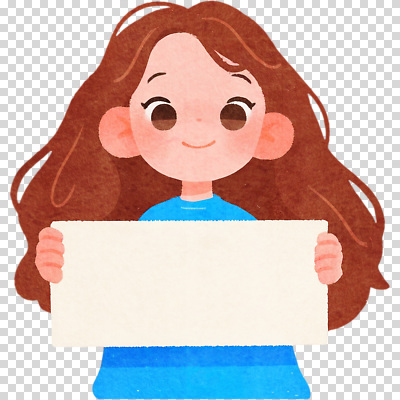 편집이미지 캐릭터 손 컬러 백그라운드 들기 소녀 메시지 그림 PNG 여자 어린이 모션 신체부위 파일형식