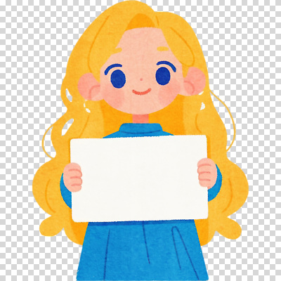 편집이미지 캐릭터 긴머리 손 옷 어린이 백그라운드 간판 소녀 앞모습 파란색 금발 평화 PNG 헤어스타일 여자 뷰포인트 컬러 컨셉 사람 신체부위 파일형식