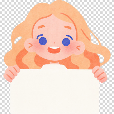 편집이미지 캐릭터 긴머리 디자인 종이 미소 웃음 사람 소녀 귀여움 흰색 표현 그림 활기 애니메이션 PNG 헤어스타일 여자 어린이 컬러 컨셉 표정 파일형식