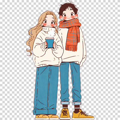 식기 잡화 옷 계절 감정 음료 컨셉 상의 관계 표정 파일형식 겨울 친구 커피 스웨터 목도리 따뜻함 행복 야외 패션 캐주얼 소통 미소 다정 컵 편집이미지 PNG