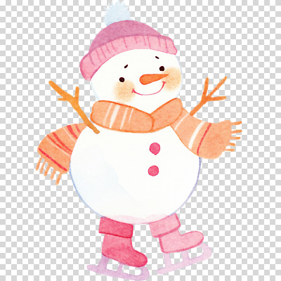 자연요소 잡화 계절 감정 스포츠용품 스포츠 컬러 스포츠시설 파일형식 눈사람 스케이트 겨울 즐거움 분홍색 모자 장갑 얼음 동화 따뜻함 겨울스포츠 축제 스케이트장 편집이미지 PNG