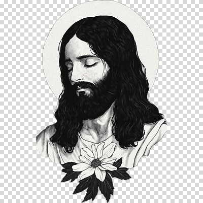 편집이미지 디자인 꽃 예술 흑백 사람 고요 표현 예수 그림 신성 PNG 뷰티풀 식물 촬영기법 신_종교 파일형식
