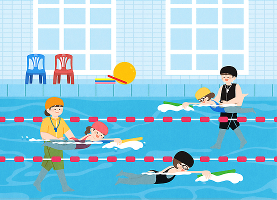 일러스트 모션 물놀이 협력 수영장 여름방학 여름 운동 교사 수영 연습 즐거움 유아교육 국내일러스트 AI파일 직업 계절 교육 감정 놀이 방학 건강 수상스포츠 파일형식 벡터 여름_계절