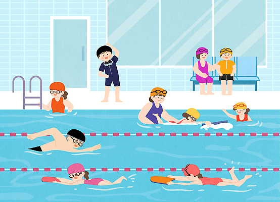 수영복 일러스트 가족 모션 물놀이 수업 휴식 수영장 안전 성인 취미 물 친구 운동 수영 물안경 연습 즐거움 수영모 강습 국내일러스트 AI파일 자연요소 옷 교육 감정 컨셉 관계 놀이 건강 사람 수상스포츠 수영용품 파일형식 벡터