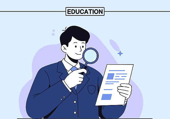 직업 교육 남자 포즈 일러스트 실험 그래픽 정보 직장인 전문직 집중 분석 검사_조사 전달 문서 노력 확대경 의사소통 국내일러스트 AI파일 컨셉 사람 파일형식 벡터