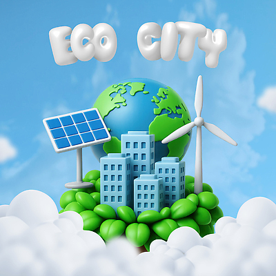 PSD 편집이미지 지구 자연 미래 기술 건물 에너지 대기 도시 발전 풍력에너지 친환경 태양에너지 클라우드서비스 개발 이미지편집 편집3D 건축물 컨셉 3D 환경 그린에너지 서비스 생태계 파일형식