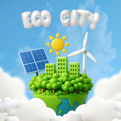 PSD 편집이미지 자연 기술 자연보호 도시 집열판 대기오염 혁명 기후변화 이미지편집 편집3D 컨셉 날씨 3D 환경오염 변화 보호 생태계 태양에너지 파일형식