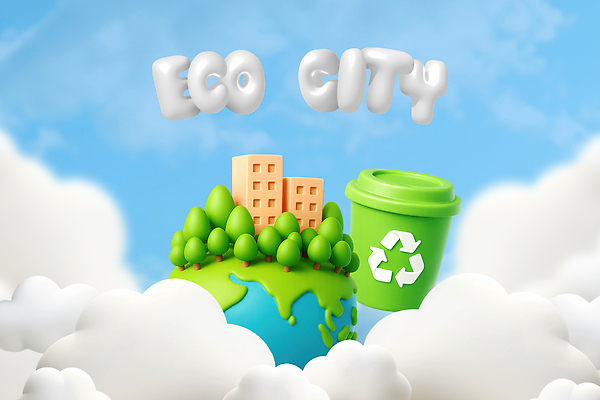 PSD 나무 편집이미지 지구 상징 자연 건물 환경 재활용 도시 모던 에코 친환경 생태계 개발 이미지편집 편집3D 식물 건축물 3D 파일형식