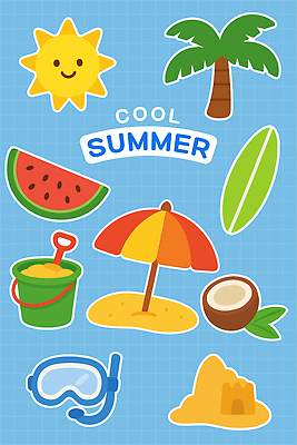 모래 일러스트 놀이 휴가 디저트 수박 수영장 따뜻함 해변 여름 파란색 야자수 태양 수영 장비 더위 코코넛 테마 국내일러스트 AI파일 자연요소 나무 계절 음식 바다 컬러 과일 날씨 수상스포츠 파일형식 벡터