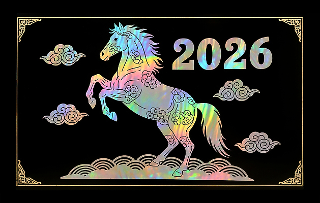 JPG 동물 구름 편집이미지 전통 디자인 문화 상징 컬러 새해 미술 말_동물 화려 조화 자개 2026년 이미지편집 AI컴퓨터그래픽 AI콘텐츠 자연요소 컨셉 포유류 문화예술 연도 전통공예 파일형식