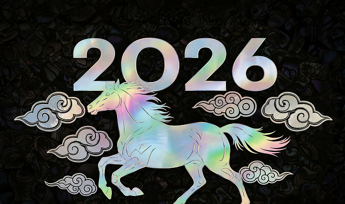 JPG 구름 편집이미지 전통 디자인 명절 문화 예술 상징 컬러 기념 축제 말_동물 뷰티풀 자개 2026년 이미지편집 AI컴퓨터그래픽 AI콘텐츠 자연요소 기념일 포유류 연도 전통공예 파일형식