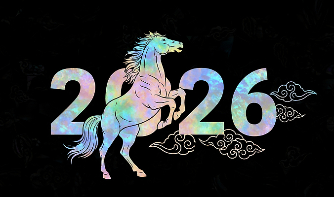 JPG 동물 구름 편집이미지 전통 디자인 문화 상징 한국 미술 표현 말_동물 연도 색감 자개 창의성 2026년 이미지편집 AI컴퓨터그래픽 AI콘텐츠 자연요소 아시아 포유류 문화예술 전통공예 파일형식