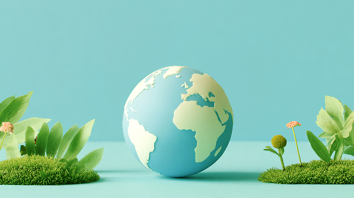 JPG 식물 편집이미지 디자인 자연 생명 초록색 지구본 자연보호 환경 생태계 파란배경 조화 창의성 경관 편집3D AI컴퓨터그래픽 AI콘텐츠 컬러 백그라운드 풍경 파란색 3D 보호 파일형식
