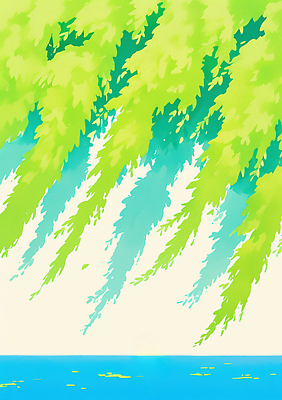 JPG 나무 잎 일러스트 자연 바람 휴식 나뭇잎 풍경 그래픽 여름 파란색 햇빛 평화 소리 산책 신선 시세 수면 뷰티풀 색감 국내일러스트 AI일러스트 AI콘텐츠 자연요소 식물 계절 컬러 컨셉 날씨 물 금융 태양 생태계 파일형식