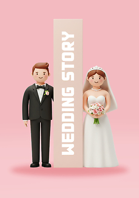 PSD 무료이미지 편집이미지 디자인 옷 기념일 행복 신부 꽃다발 신랑 결혼 결혼식 기념 사랑 장식 피규어 스토리 이미지편집 편집3D 꽃 감정 이벤트 3D 미니어처 파일형식