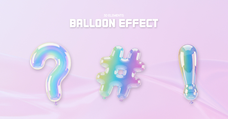 PSD 편집이미지 기호 디자인 컬러 백그라운드 그래픽 표현 모던 그림 풍선 소프트웨어 스타일 효과 이미지편집 편집3D 문자 3D 파일형식