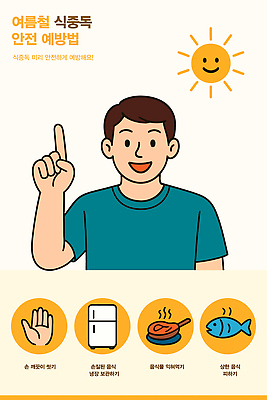 음식 일러스트 가족 주방용품 건강 관리 요리 안전 여름 청결 정보 위생 먹기 예방 손씻기 식중독 체크리스트 팁 비법 국내일러스트 AI파일 계절 생활용품 관계 모션 씻기 파일형식 벡터