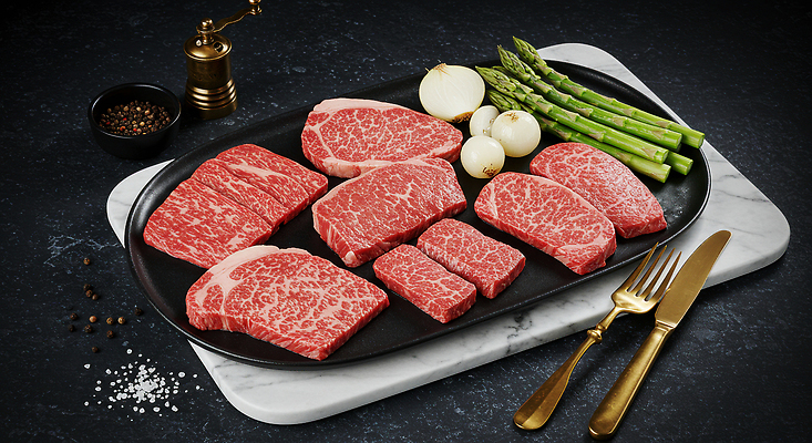 JPG 편집이미지 접시 식재료 양파 육류 요리 식사 소고기 그릴 아스파라거스 한우 식사준비 편집실사 AI포토 AI콘텐츠 식기 채소 주방용품 CG 준비 파일형식