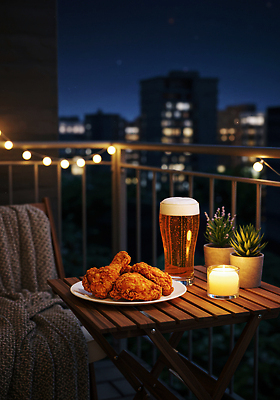 JPG 식물 편집이미지 야경 탁자 휴식 디저트 조명 맥주 친구 햇빛 파티 치킨 발코니 도시 저녁 편안함 편집실사 AI포토 AI콘텐츠 음식 가구 컨셉 관계 주류 이벤트 태양 감각 야간 CG 닭고기요리 파일형식 풍경_경치