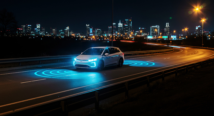 JPG 편집이미지 도로 교통 야경 자동차 미래 기술 도시 주행 혁명 전기자동차 자율주행 AI_인공지능 편집실사 AI컴퓨터그래픽 AI콘텐츠 길 육상교통 컨셉 교통시설 운전 야간 CG 파일형식 4차산업 풍경_경치