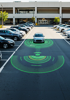 JPG 편집이미지 도로 자동차 기술 안전 기계 주차 주차장 센서 자율주행 편집실사 AI컴퓨터그래픽 AI콘텐츠 길 육상교통 교통시설 운전 CG 파일형식 4차산업