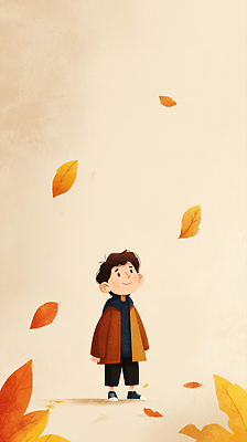 JPG 계절 행복 어린이 일러스트 모션 자연 회색배경 하늘 나뭇잎 미소 풍경 소년 일상 가을 떨어짐 감성 국내일러스트 AI일러스트 AI콘텐츠 남자 감정 백그라운드 컨셉 잎 표정 사람 라이프 회색 생태계 파일형식