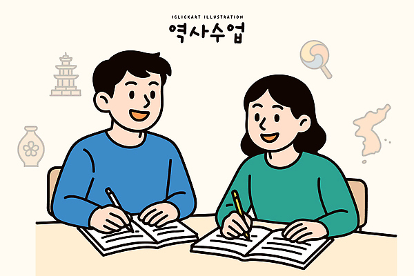 학생 교육 일러스트 모션 청소년 수업 협력 실험 친구 학습 공책 거래 교양 기록 역사 목표 과제 의견 참여 국내일러스트 AI파일 컨셉 관계 문구용품 사람 파일형식 벡터