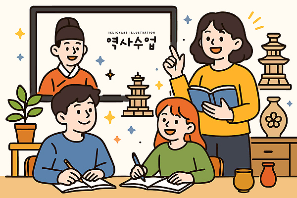 교육 문화 어린이 일러스트 교실 수업 협력 대화 책 학습 교사 교양 역사 토론 질문 그림 열정 참여 국내일러스트 AI파일 직업 감정 학교 말하기 사람 파일형식 벡터