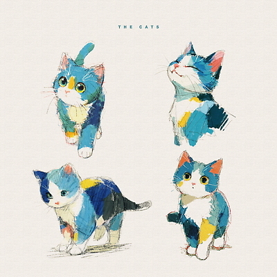 PSD 동물 디자인 예술 컬러 포즈 일러스트 털 표정 미술 귀여움 고양이 관찰 그림 각도 생동감 창의성 국내일러스트 컨셉 포유류 모션 문화예술 반려동물 파일형식