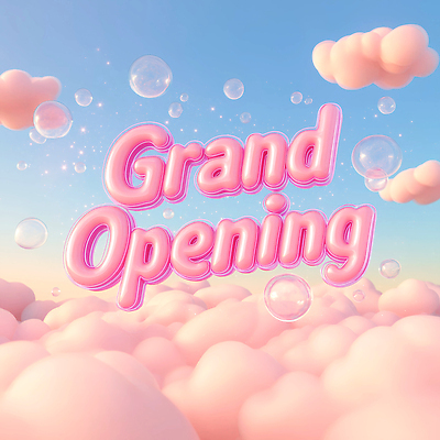 JPG 구름 편집이미지 디자인 기념일 텍스트 새출발 이벤트 상점 축하 화려 알림 파스텔 개업 편집3D AI컴퓨터그래픽 AI콘텐츠 자연요소 컨셉 학용품 새로움 3D 출발 파일형식