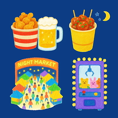 PSD 어린이 음식 일러스트 놀이 디저트 맥주 여러명 축제 치킨 군중 떡볶이 길거리음식 오락기계 국내일러스트 다수 주류 사람 분식 닭고기요리 파일형식
