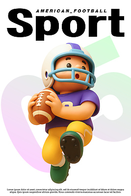 PSD 편집이미지 캐릭터 스포츠 공 협력 달리기 운동 미식축구 경쟁 운동장 헬멧 연습 즐거움 전략 애니메이션 액션 이미지편집 편집3D 감정 컨셉 스포츠시설 모션 건강 3D 구기 공간 보호장비 파일형식